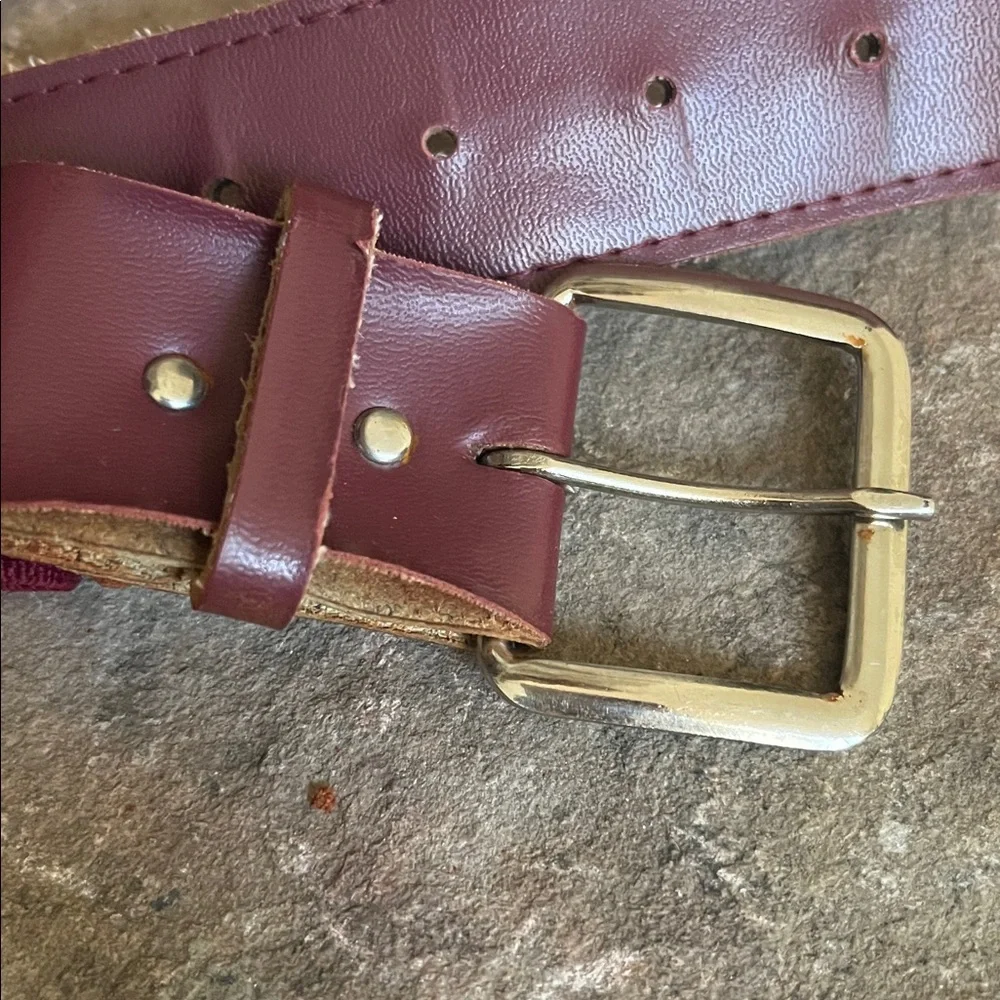 Baseball Softball Belt Boys Girls Adjustable Maroon